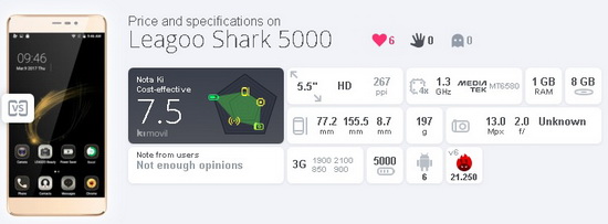Leagoo Shark 5000