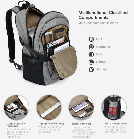 Backpack with USB Port