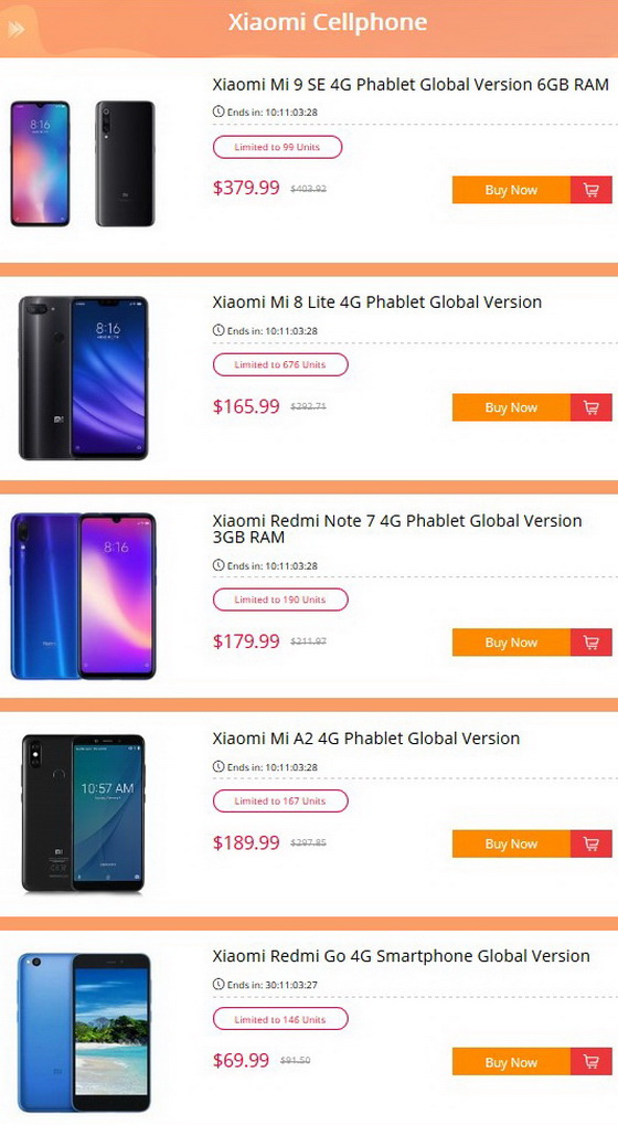 Xiaomi Spring Flash Sale